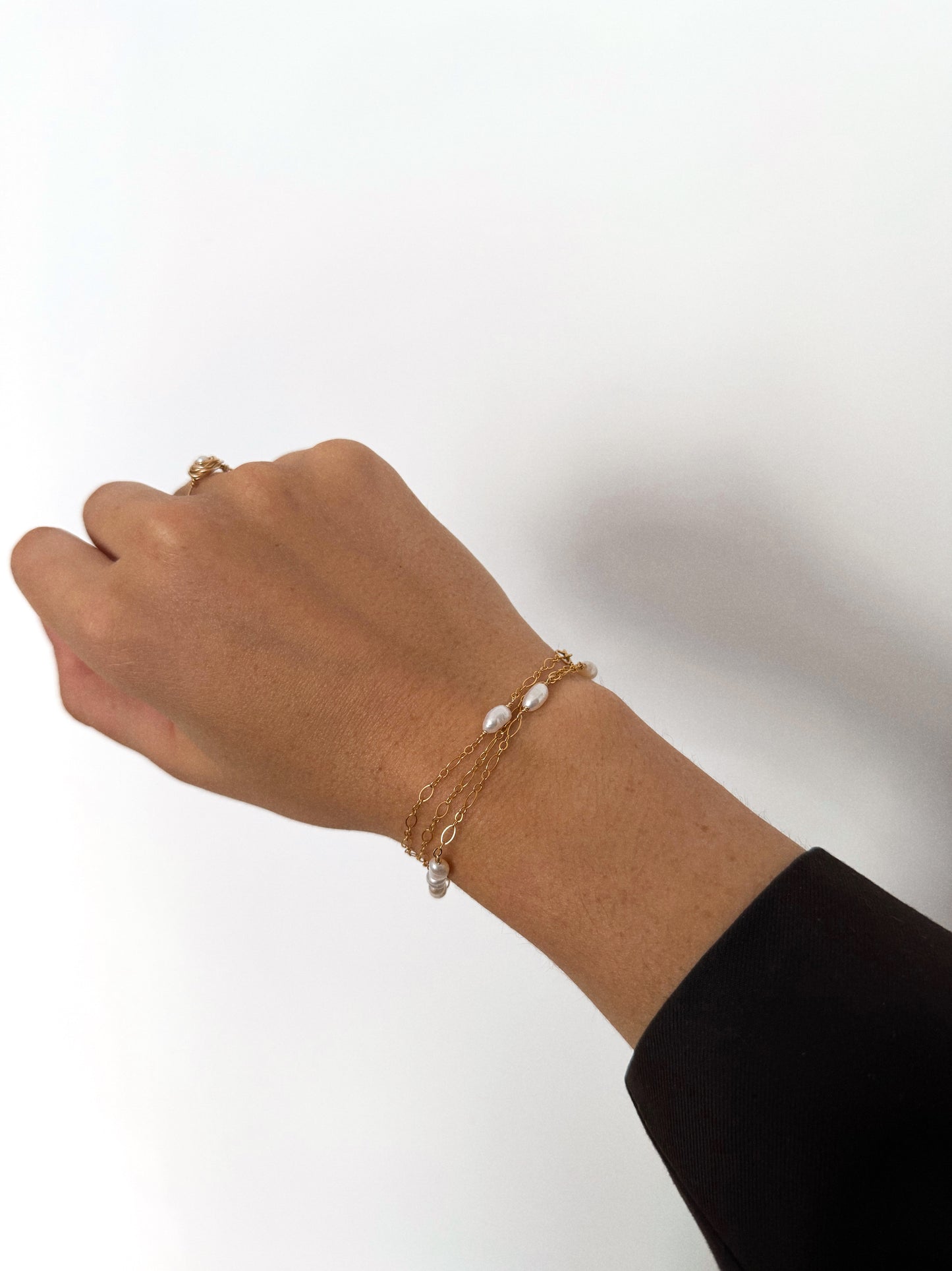 collier : triple bracelet: cheville - Gaéia