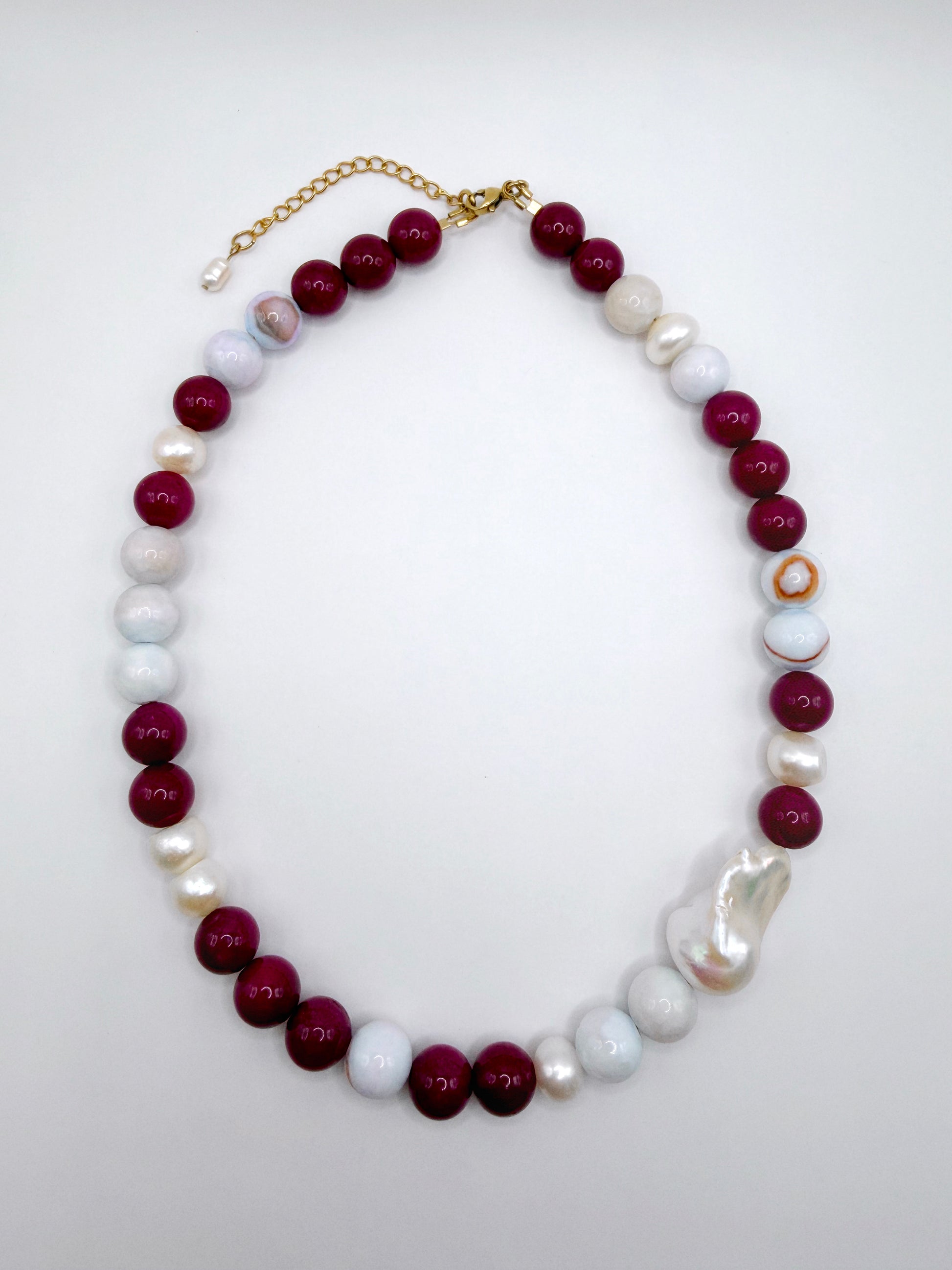collier grosses perles colorées - Gaéia
